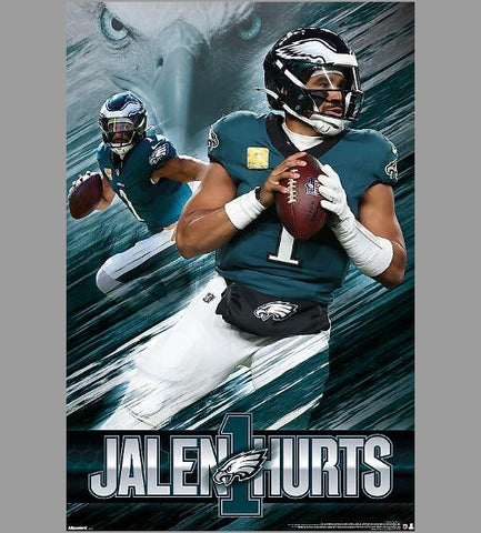 Jalen Hurts "Eagle-Eye" Philadelphia Eagles QB NFL Action Wall Poster - Costacos 2026