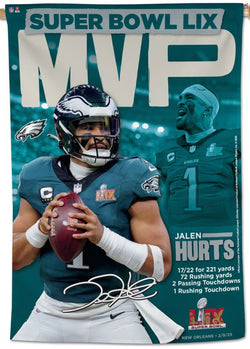 Jalen Hurts Super Bowl LIX (2025) MVP Philadelphia Eagles Official 28x40 Wall Banner - Wincraft