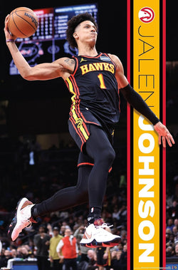 Jalen Johnson "Soaring Slam" Atlanta Hawks NBA Basketball Poster - Costacos 2026