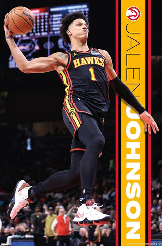 Jalen Johnson "Soaring Slam" Atlanta Hawks NBA Basketball Poster - Costacos 2026