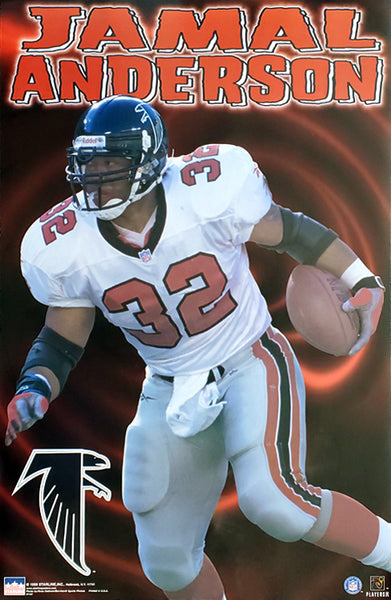 Jamal Anderson "Flash" Atlanta Falcons Poster - Starline 1999