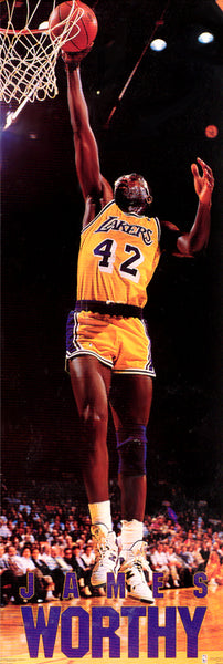 James Worthy "Super Slam" (1989) Los Angeles Lakers HUGE Door-Sized Poster - Costacos Brothers
