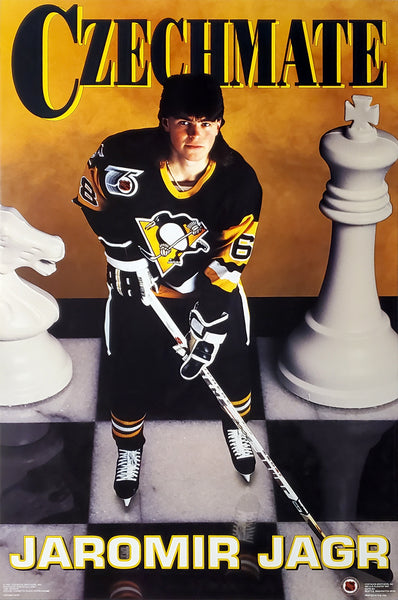 Jaromir Jagr "Czechmate" Pittsburgh Penguins 1991 NHL Hockey Theme Poster - Costacos Final Stock Collection