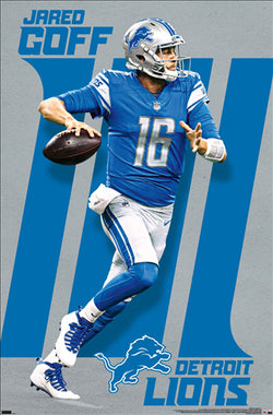 Jared Goff "Superstar" Detroit Lions QB NFL Action Poster - Costacos Sports