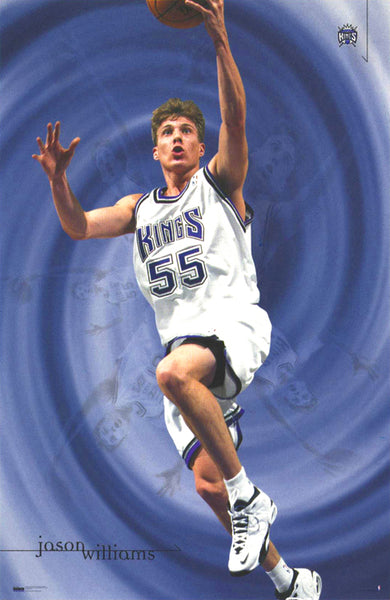 Jason Williams "White Chocolate" Sacramento Kings NBA Action Poster - Costacos 1999