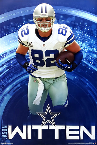 Jason Witten "Bulldog" Dallas Cowboys NFL Action Poster - Costacos 2012