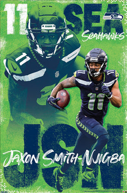 Jaxon Smith-Njigba "Superstar" Seattle Seahawks NFL Action Wall Poster - Costacos 2026