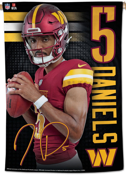 Jayden Daniels Washington Commanders QB Superstar Official NFL Wall BANNER - Wincraft