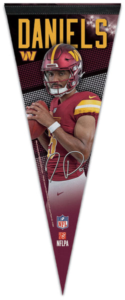 *SHIPS 3/24* Jayden Daniels Washington Commanders NFL Signature Series Premium Felt Collector's Pennant - Wincraft 2025