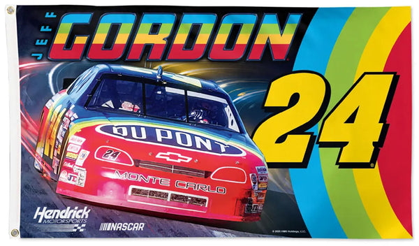 Jeff Gordon Retro Classic NASCAR #24 DuPont Monte Carlo Official HUGE 3'x5' Deluxe Flag - Wincraft 2025