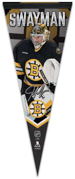 Jeremy Swayman Boston Bruins NHL Signature Series Premium Felt Collector's Pennant - Wincraft