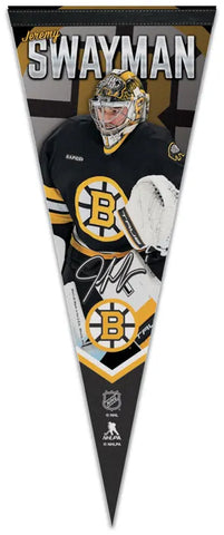 Jeremy Swayman Boston Bruins NHL Signature Series Premium Felt Collector's Pennant - Wincraft