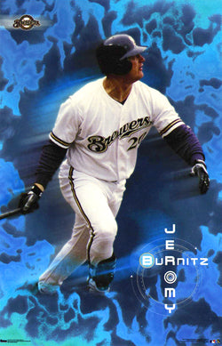 Jeromy Burnitz "Brewer Power" Milwaukee Brewers MLB Action Poster - Costacos 2001