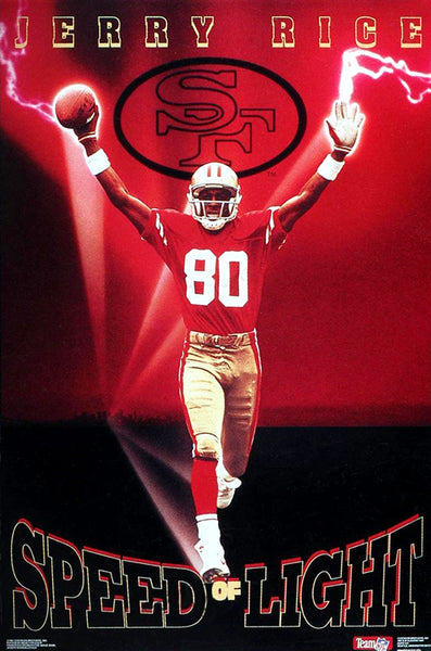 Jerry Rice "Speed of Light" San Francisco 49ers Poster - Costacos 1991
