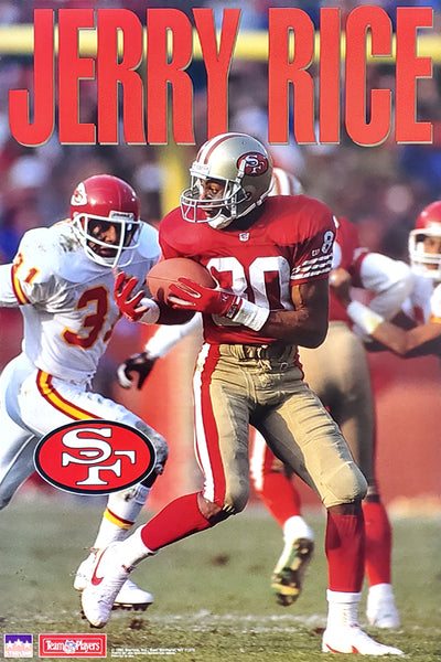 Jerry Rice "On The Run" San Francisco 49ers NFL Action Poster - Starline 1993