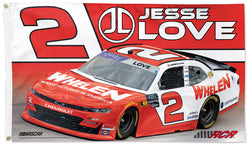 Jesse Love Whelen Chevrolet #2 Official NASCAR Deluxe-Edition 3'x5' Flag - Wincraft 2025