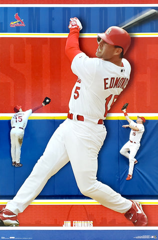 Jim Edmonds "Over the Wall" St. Louis Cardinals Poster - Costacos 2004
