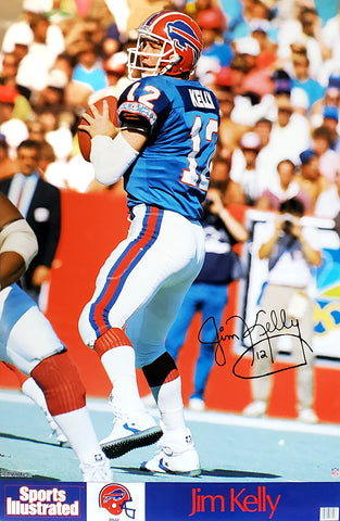 Jim Kelly NFL Signature Action Series Buffalo Bills Sports Illustrated Poster - Marketcom 1988