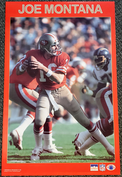 Joe Montana "Action '87" San Francisco 49ers NFL QB Superstar Vintage Original Poster - Starline 1987
