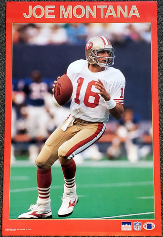 Joe Montana "Action '90" San Francisco 49ers NFL QB Superstar Vintage Original Poster - Starline 1990