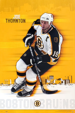 Joe Thornton "The Captain" Boston Bruins NHL Hockey Action Poster - Costacos 2003