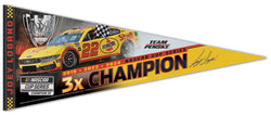 Joey Logano 2024 NASCAR Cup 3x Champion Premium Felt Collector's Pennant - Wincraft