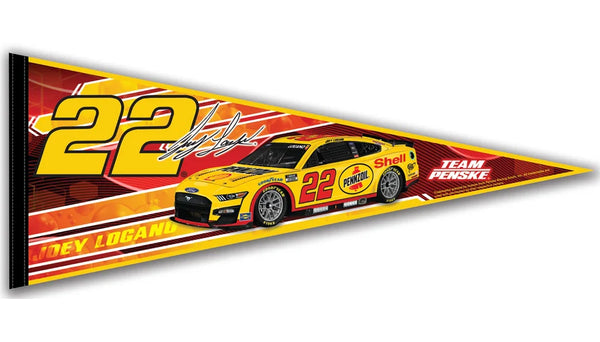 Joey Logano NASCAR Pennzoil #22 Auto Racing Action Felt Collector's Pennant - RICO Inc.