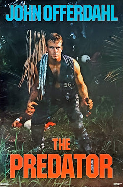 John Offerdahl "The Predator" Miami Dolphins Vintage Original 1987 NFL Theme Poster - Costacos Final Stock Collection