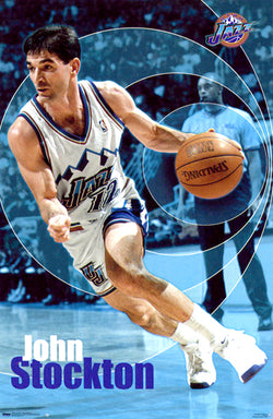 John Stockton "To the Hoop" Utah Jazz NBA Basketball Poster - Costacos 2000