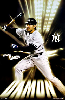 Johnny Damon "Bright Lights" New York Yankees MLB Action Poster - Costacos 2006