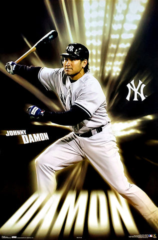 Johnny Damon "Bright Lights" New York Yankees MLB Action Poster - Costacos 2006