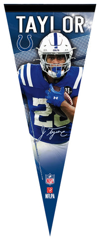 *SHIPS 2/6* Jonathan Taylor Indianapolis Colts Signature Series Premium Felt Collector's PENNANT - Wincraft