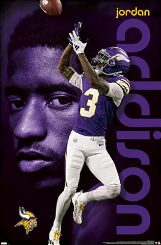 Jordan Addison "Superstar" Minnesota Vikings Official NFL Football Wall Poster - Costacos 2024