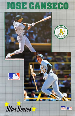 Jose Canseco "Star Series" Oakland A's MLB Baseball Action Poster - Starline 1990