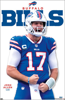 Josh Allen "Touchdown Roar" Buffalo Bills QB NFL Action NFL Poster - Costacos 2023