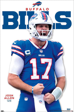 Josh Allen "Touchdown Roar" Buffalo Bills QB NFL Action NFL Poster - Costacos 2023