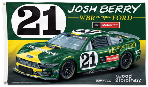 Josh Berry NASCAR Ford Motorcraft #21 1965 THROWBACK Official Deluxe-Edition 3'x5' Flag - Wincraft 2025