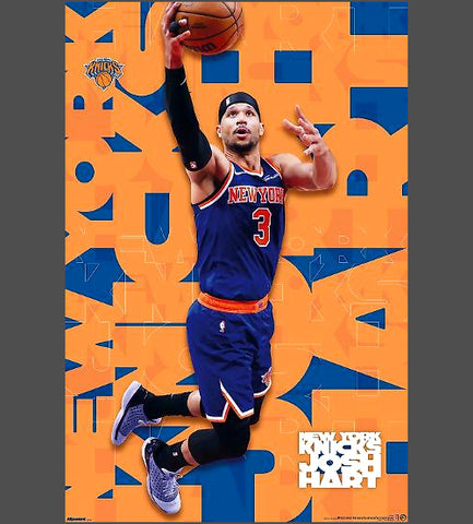 Josh Hart "Dynamo" New York Knicks NBA Basketball Action Poster - Costacos 2026