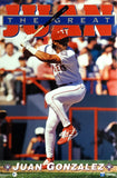 Juan Gonzalez "The Great One" Texas Rangers 1994 MLB Action Poster - Costacos Final Stock Collection