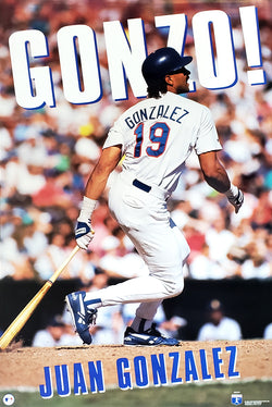 Juan Gonzalez "Gonzo!" Texas Rangers 1993 MLB Action Poster - Costacos Final Stock Collection