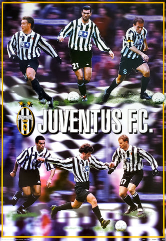 Juventus FC 1999 6-Player Soccer Football Action Poster - Scandecor Inc.
