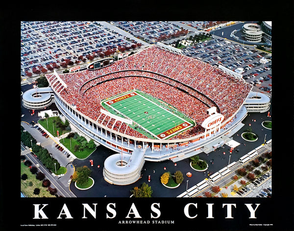 Kansas City Chiefs Football Arrowhead Stadium Gameday "From Above" Premium Poster - Aerial Views
