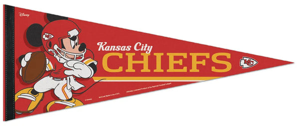 Kansas City Chiefs "Mickey QB Gunslinger" Official NFL/Disney Premium Felt Pennant - Wincraft Inc.