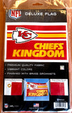 Kansas City Chiefs "Chiefs Kingdom" Official NFL Football Deluxe-Edition 3'x5' Flag - Wincraft Inc.
