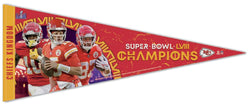 Kansas City Chiefs "Super Trio" Super Bowl LVIII (2024) Champions Premium Felt Collector's Pennant - Wincraft