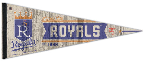 Kansas City Royals Official MLB Baseball Retro-Style Premium Felt Pennant - Wincraft