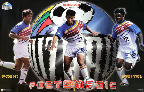 Kansas City Wizards "Feets of Magic" MLS Soccer Action Poster (Preki, Chung, Digital) - Costacos 1997