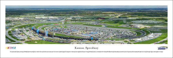 Kansas Speedway NASCAR Raceday Aerial Panoramic Poster Print - Blakeway Worldwide