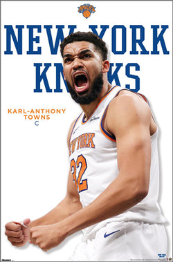 Karl-Anthony Towns "Superstar" New York Knicks Official NBA Basketball Poster - Costacos Sports