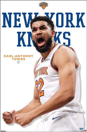 Karl-Anthony Towns "Superstar" New York Knicks Official NBA Basketball Poster - Costacos Sports